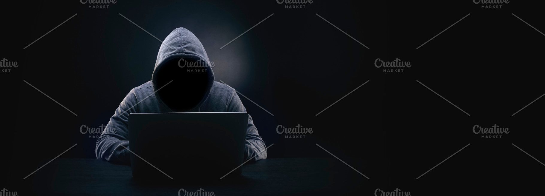 Download Unknown Hacker Panoramic Mockup High Quality People Images Creative Market