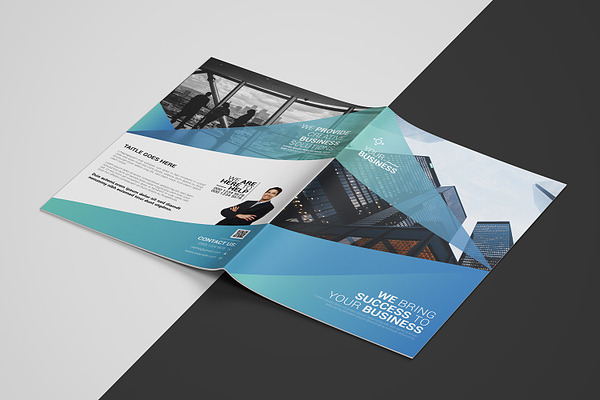 Corporate Bi-fold Brochure | Creative Illustrator Templates ~ Creative ...