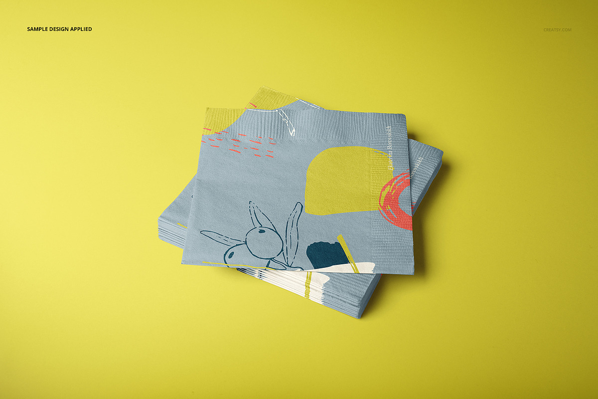 Paper Napkins Mockup Set | Creative Photoshop Templates ...