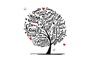 Infographic-Family Tree | Pre-Designed Illustrator Graphics ~ Creative ...