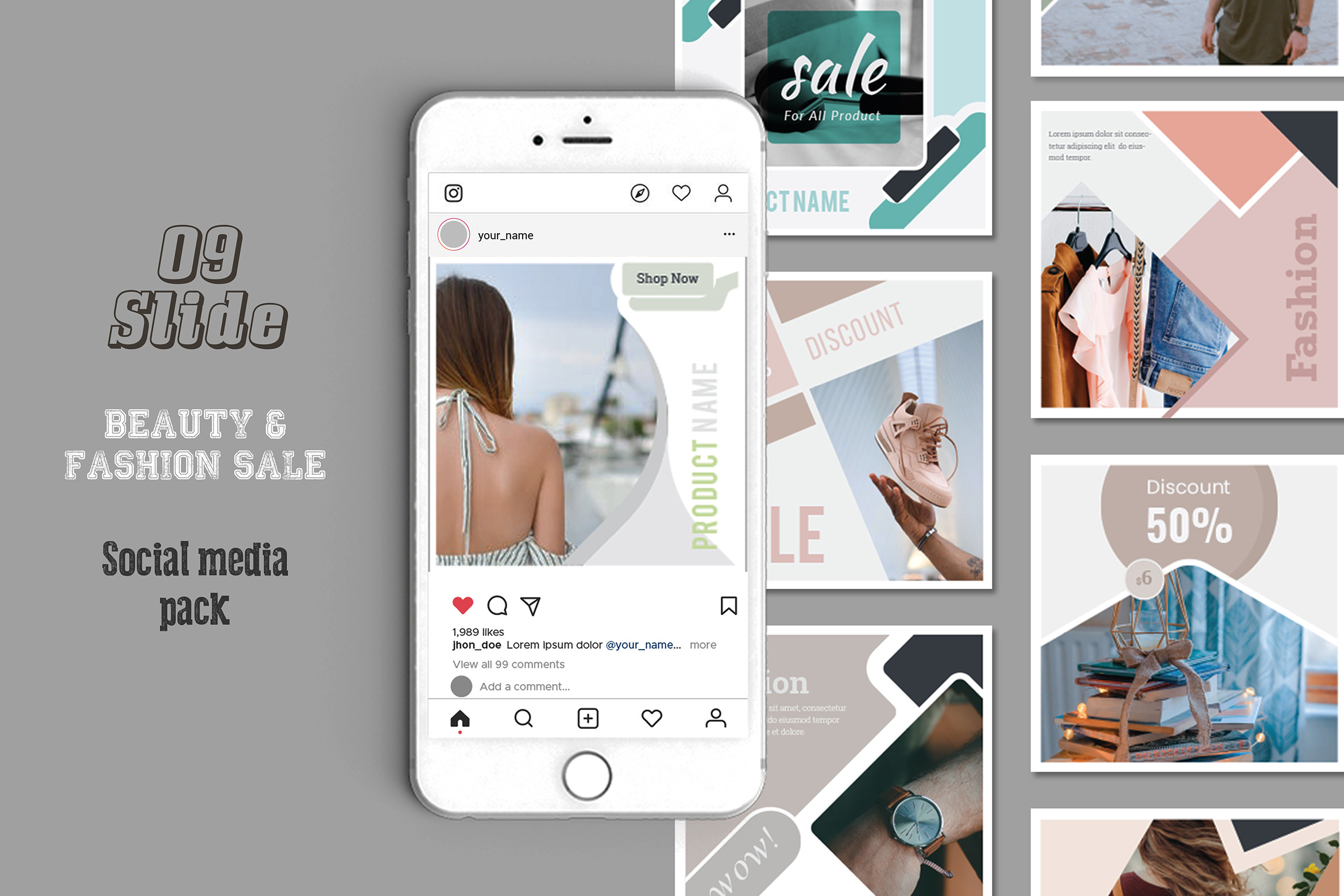 Fashion Sale Social Media Pack | Social Media Templates ~ Creative Market