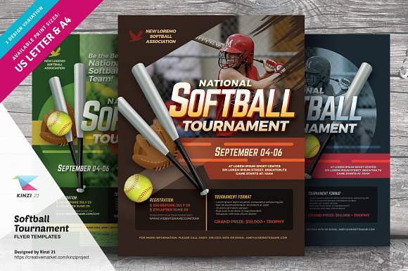 Summer Softball Try-outs Video Ad Template