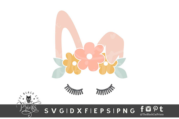 Easter Bunny Face Svg Dxf Eps Png Pre Designed Photoshop Graphics Creative Market