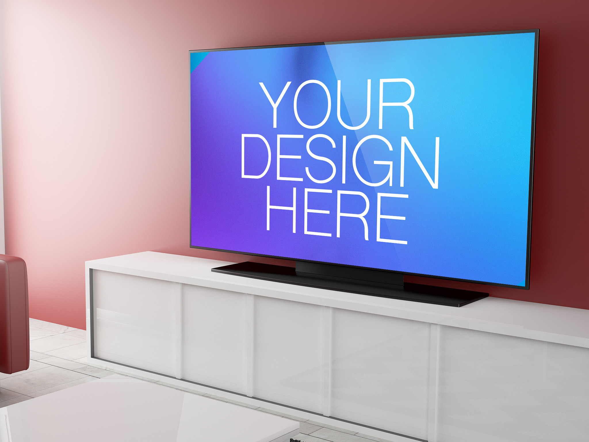 Download Smart Television Mockup Creative Photoshop Templates Creative Market