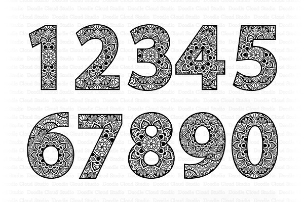 Download Mandala Numbers Svg Number Png Pre Designed Photoshop Graphics Creative Market Yellowimages Mockups