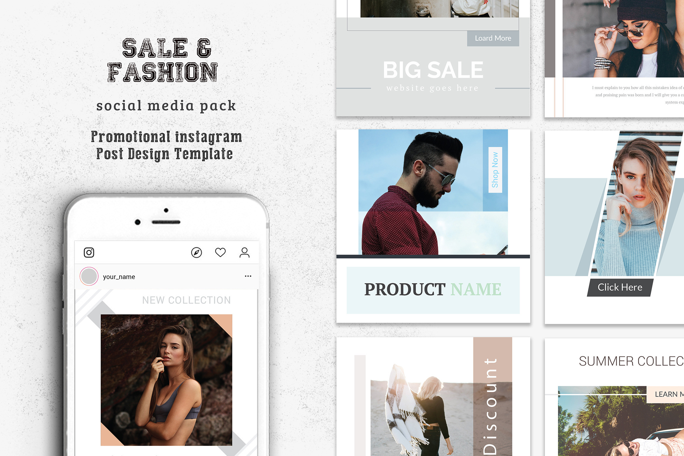 Fashion Sale Social Media Pack | Social Media Templates ~ Creative Market