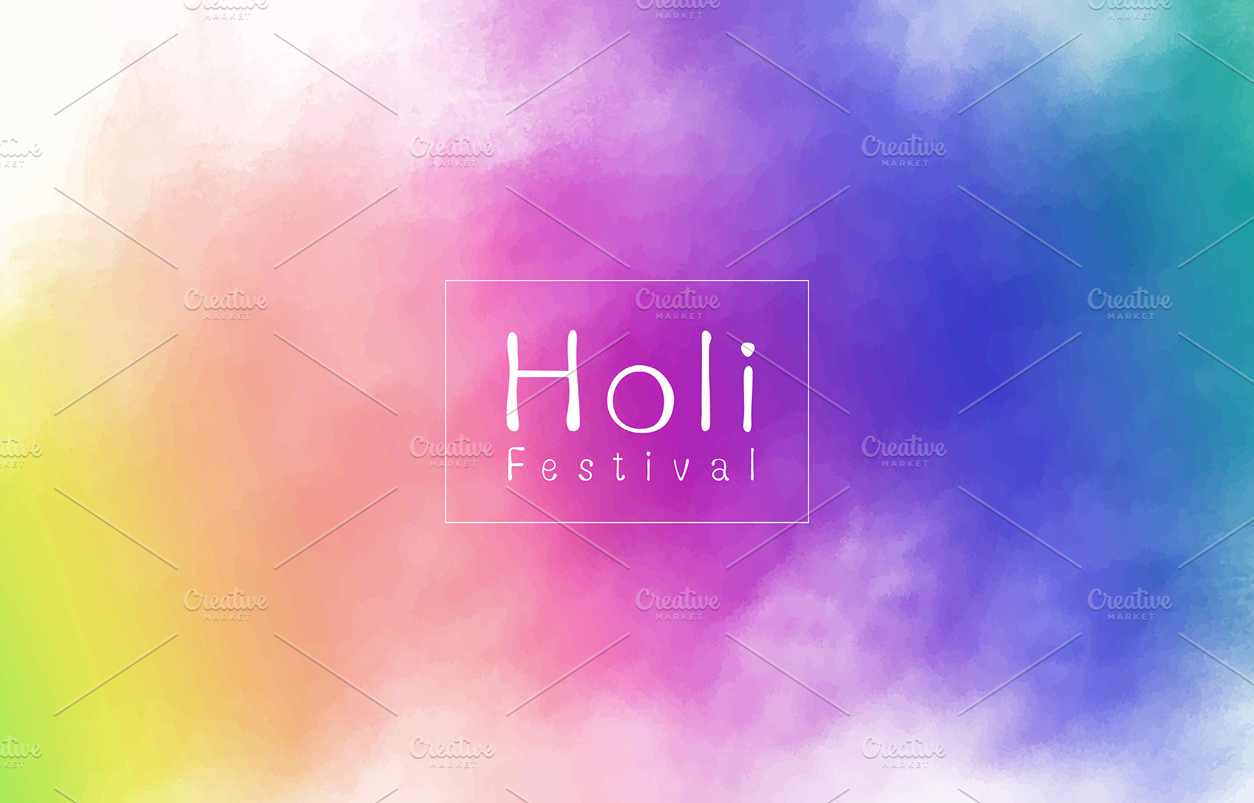 Holi festival background design | Decorative Illustrations ~ Creative Market