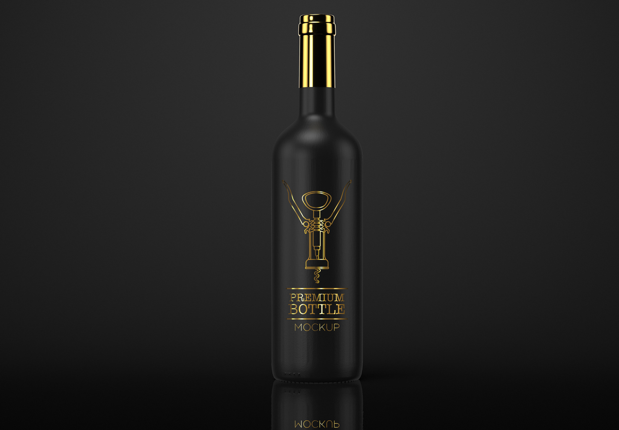 Premium Black Bottle Mockup | Creative Photoshop Templates ~ Creative Market