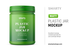 Tall matt cosmetic jar with glossy cap mockup - Smarty Mockups