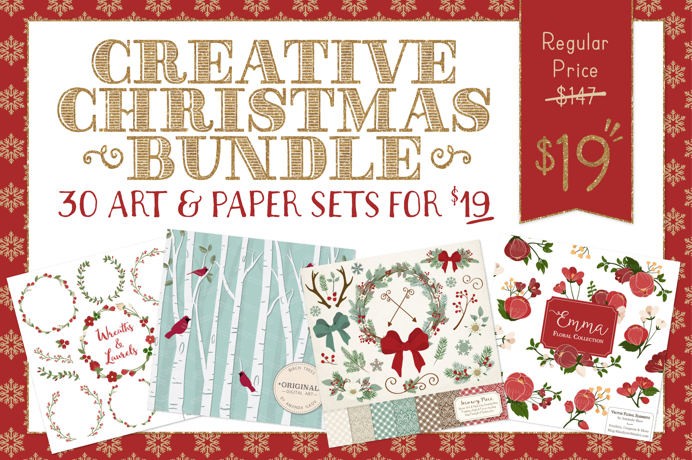 Download Huge Christmas Art Bundle Save 87 Pre Designed Vector Graphics Creative Market