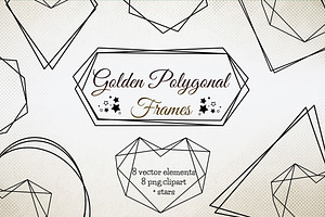 Black Polygonal Frames Png Svg Pre Designed Photoshop Graphics Creative Market