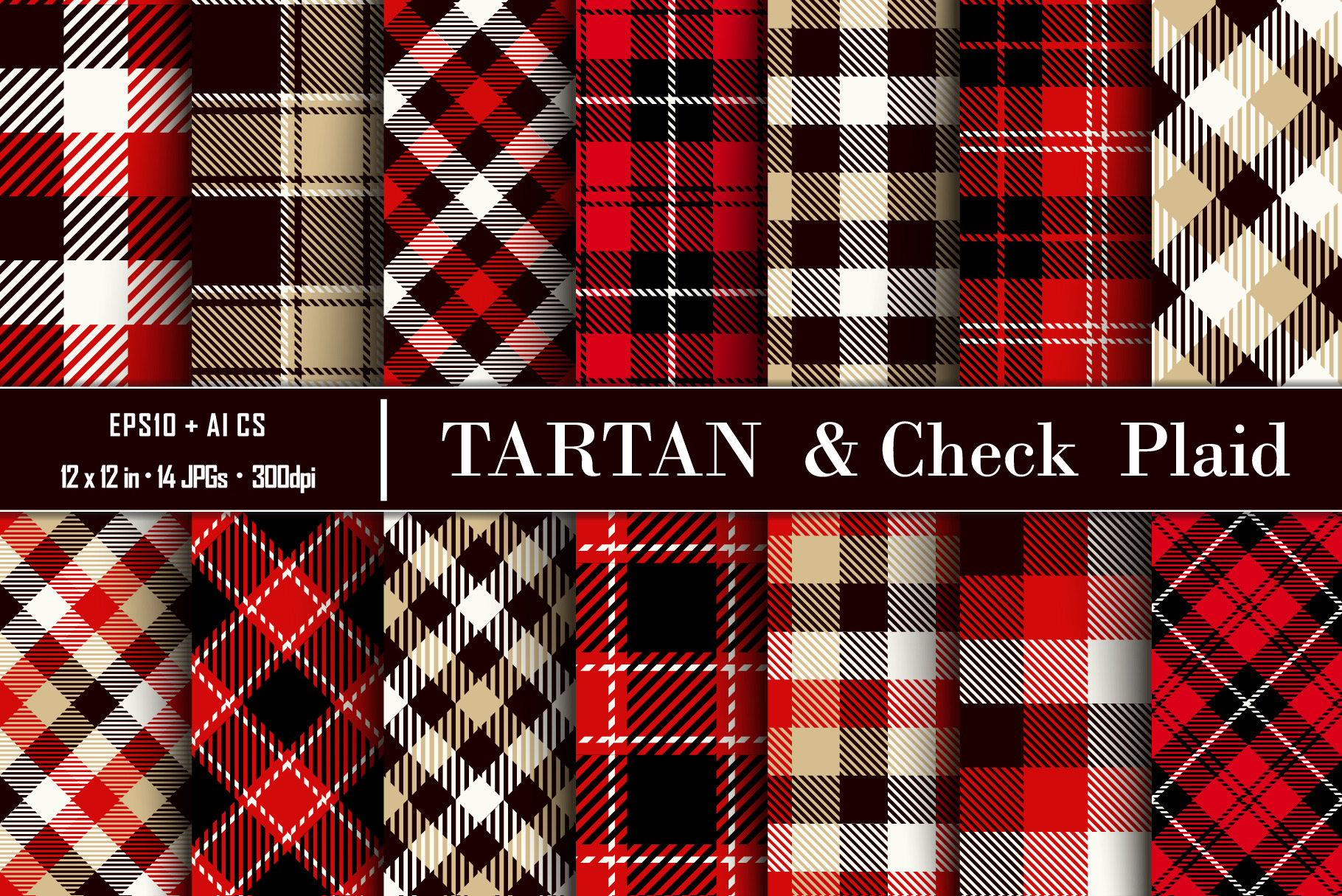 Seamless Tartan Check Plaid | Graphic Patterns ~ Creative Market