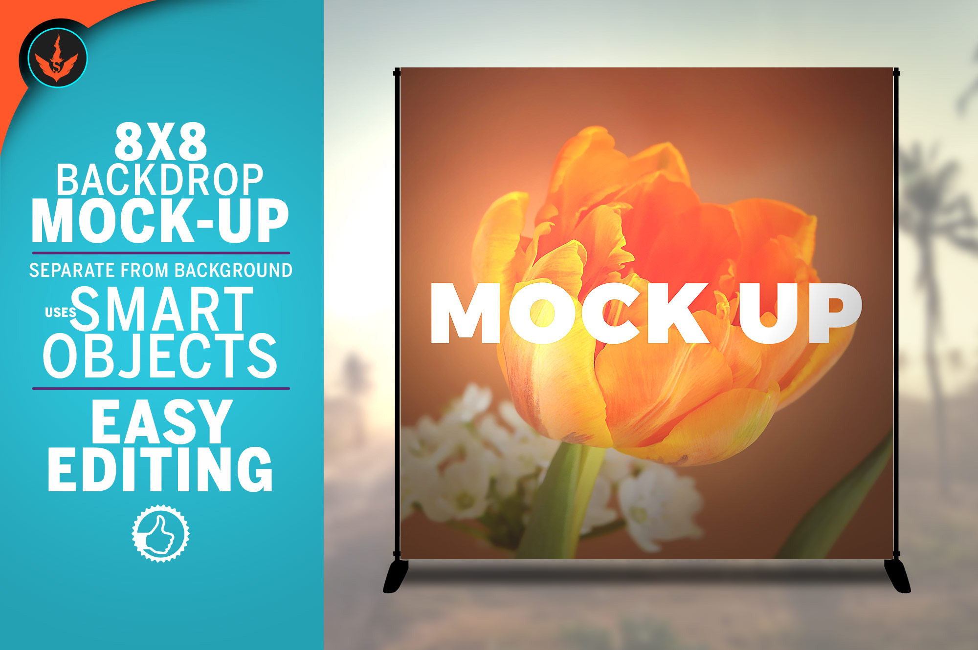 Download 8x8 Event Backdrop Mock Up Creative Photoshop Templates Creative Market