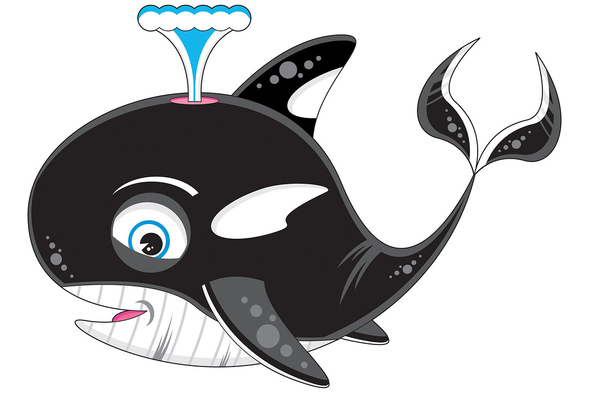 Cartoon Orca Whale | Pre-Designed Photoshop Graphics ~ Creative Market