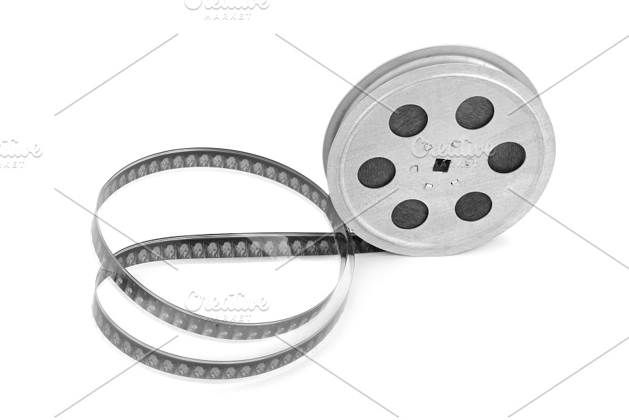 Film strip isolated on white background Stock Photo by ©Alinamd