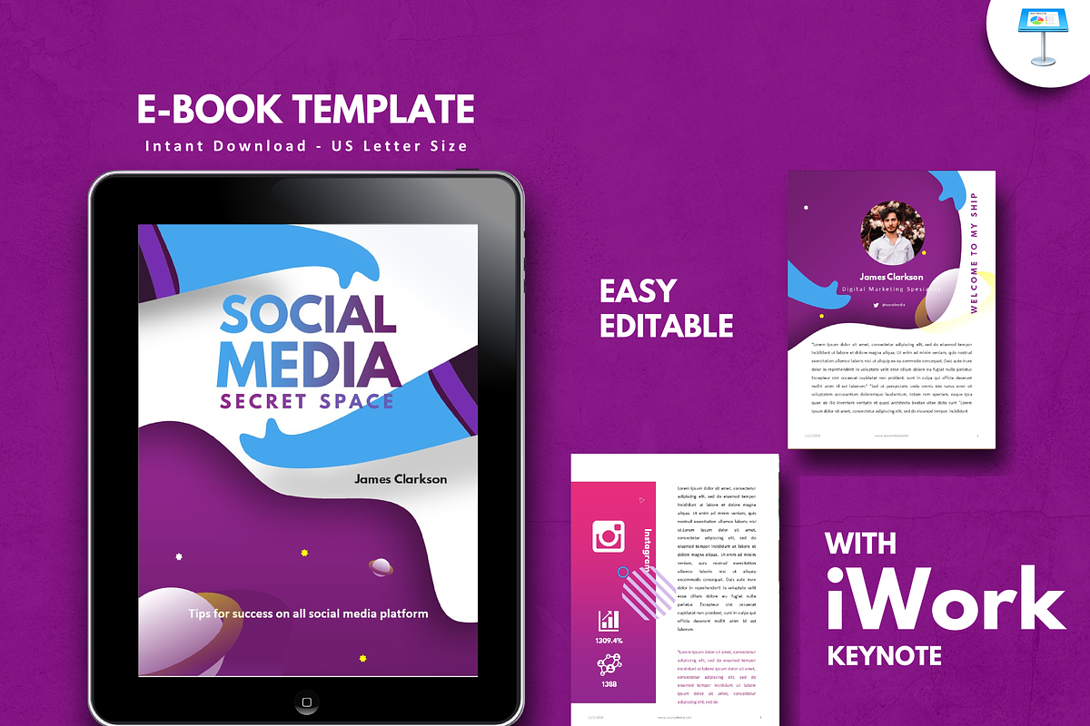 UPDATE! v2.4 eBook Template Keynote | Creative Canva Templates