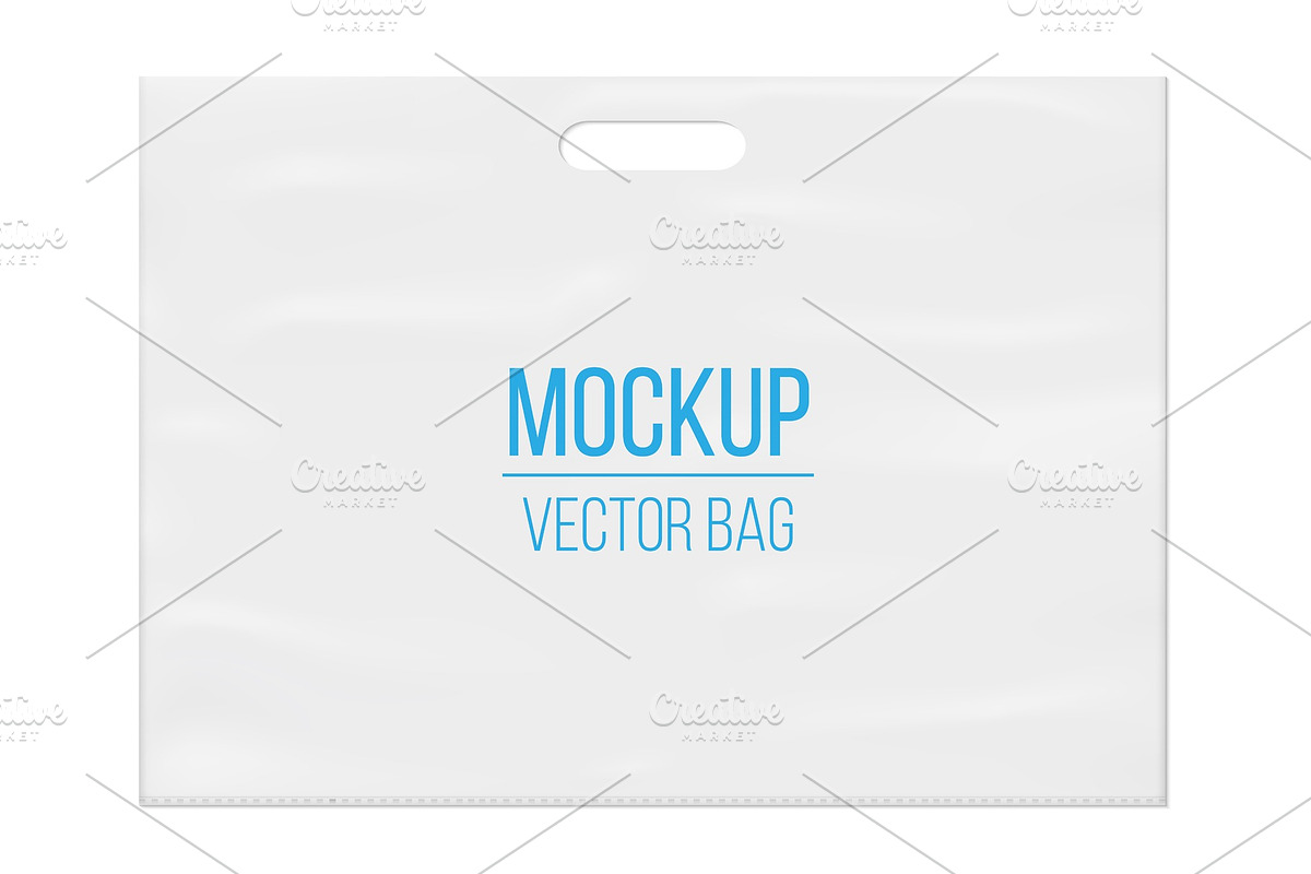 Download White plastic bag mockup template. | Pre-Designed Vector ...