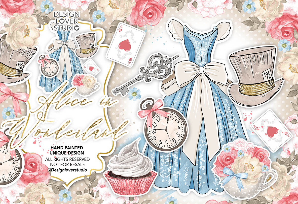 Alice in Wonderland design | Pre-Designed Photoshop Graphics ~ Creative