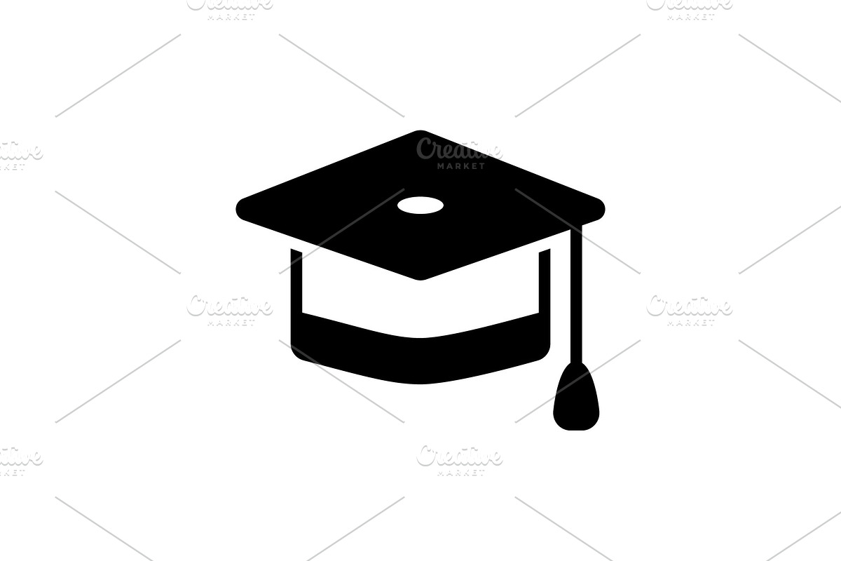 Graduation cap icon | Pre-Designed Illustrator Graphics ~ Creative Market