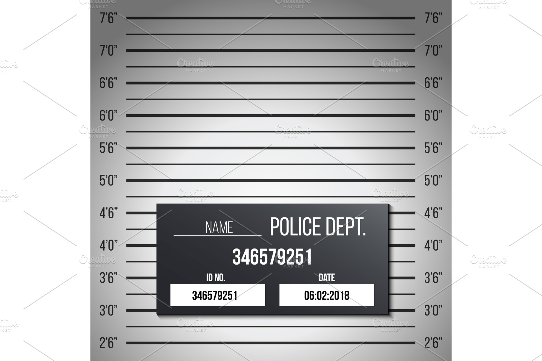 Police lineup, mugshot table. | People Illustrations ~ Creative Market