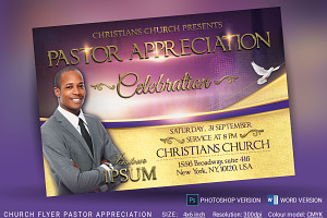 Pastor Appreciation Flyer Poster | Creative Photoshop Templates ...