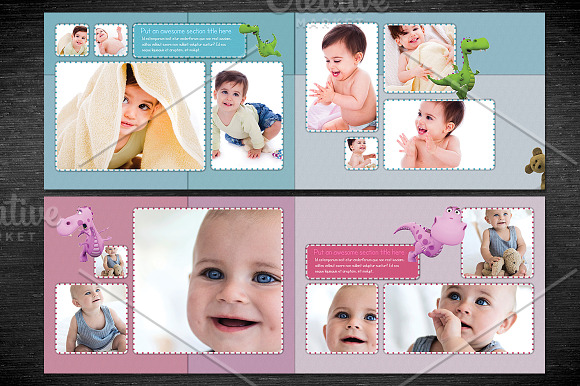 Photo Book Template - Baby Boy Album  Photo book template, Baby photo books,  Baby photo album