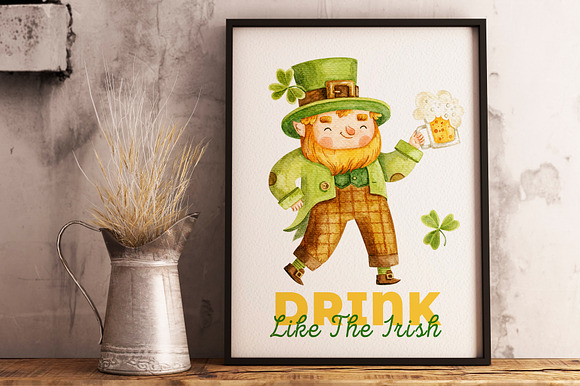 Happy St Patricks Day Funny Shamrock With Cute Leprechaun  Poster for  Sale by BorysSereda