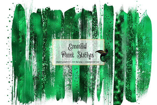 Download Emerald Brush Strokes Clipart | Pre-Designed Photoshop ...