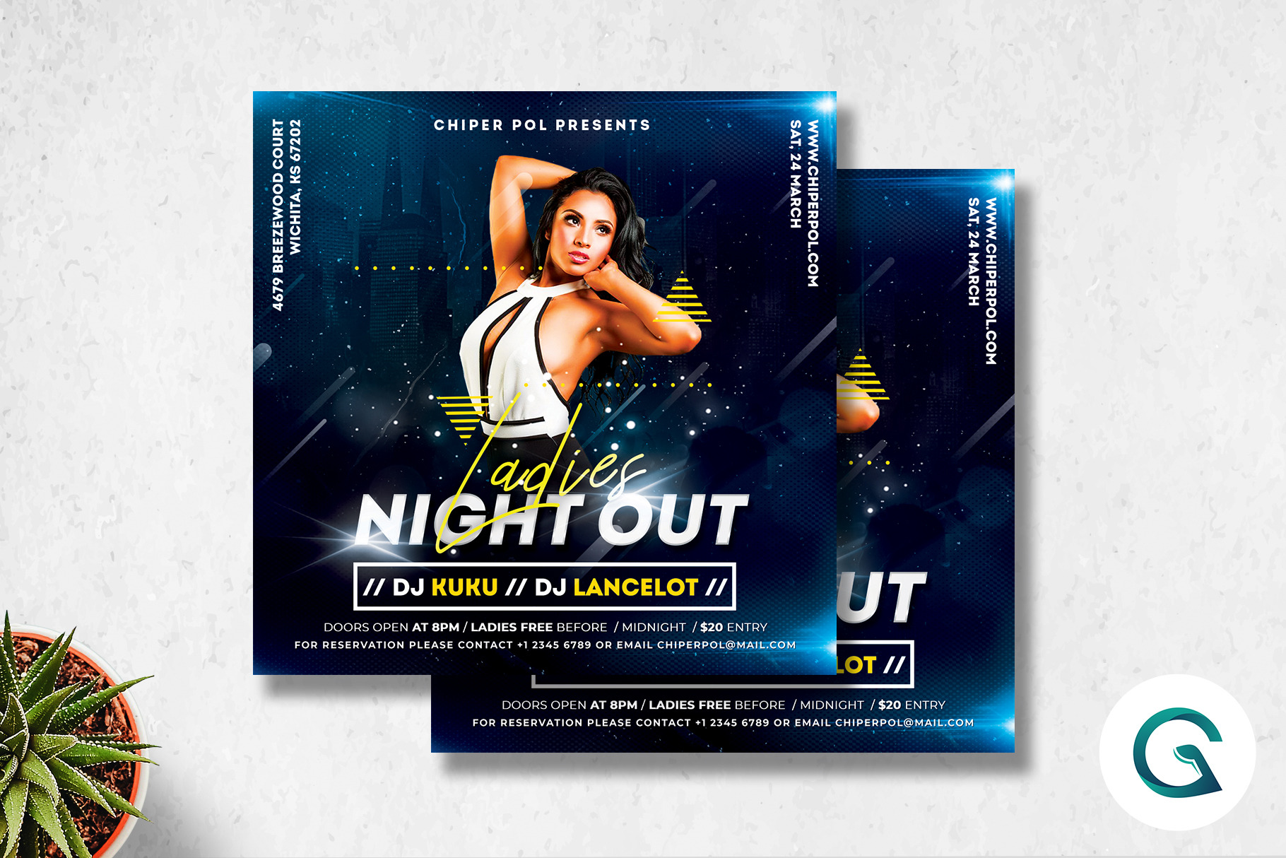 Ladies Night Out Flyer Template Flyer Templates ~ Creative Market