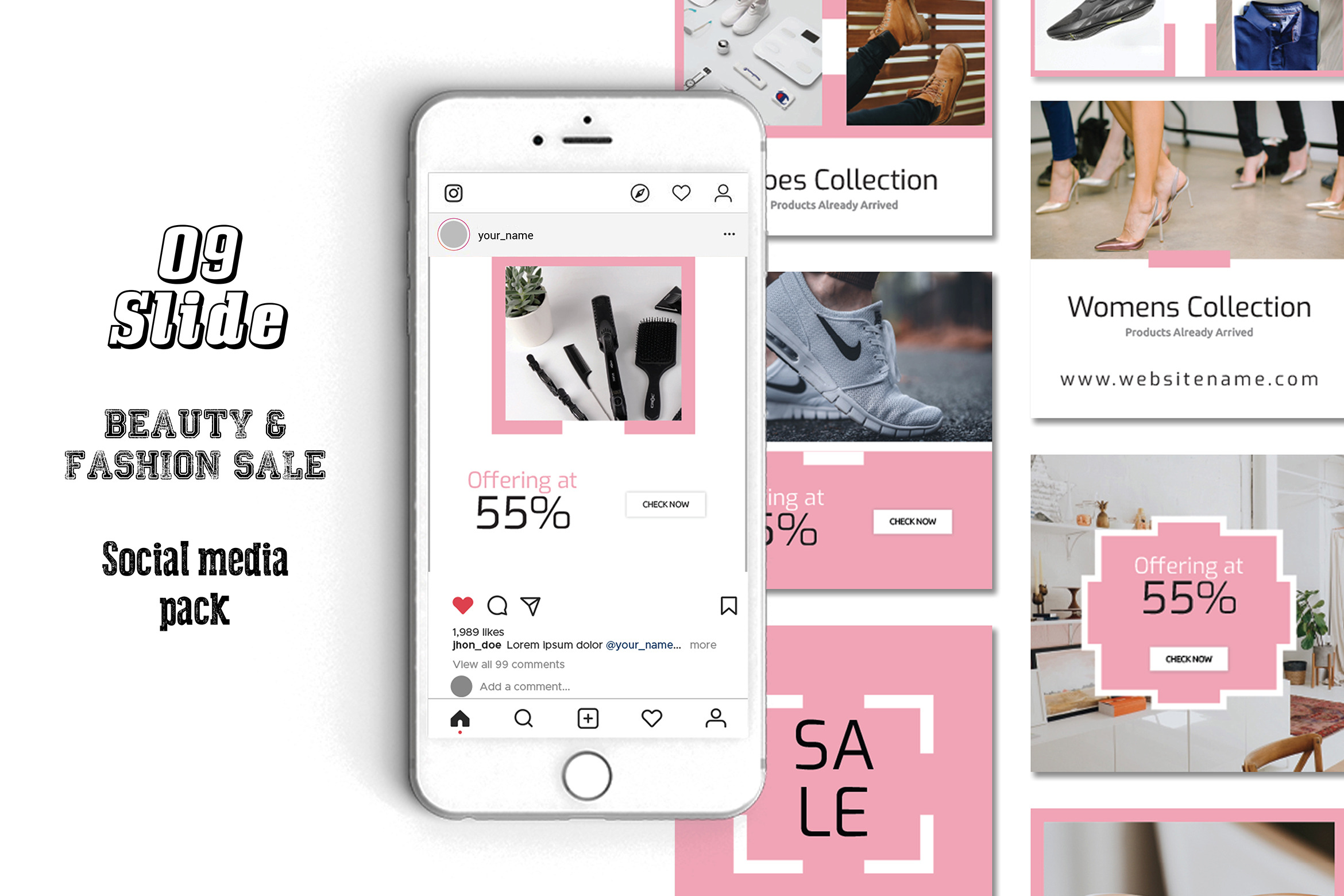 Fashion Sale Social Media Pack | Social Media Templates ~ Creative Market