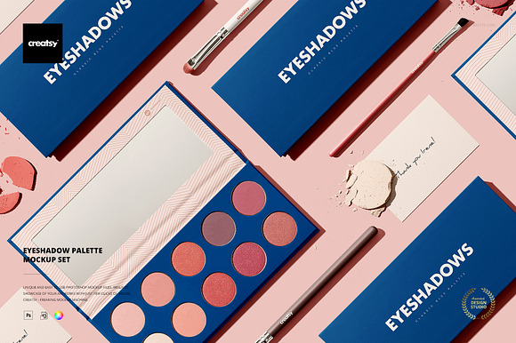 Download Eyeshadow Palette Mockup Set Creative Photoshop Templates Creative Market