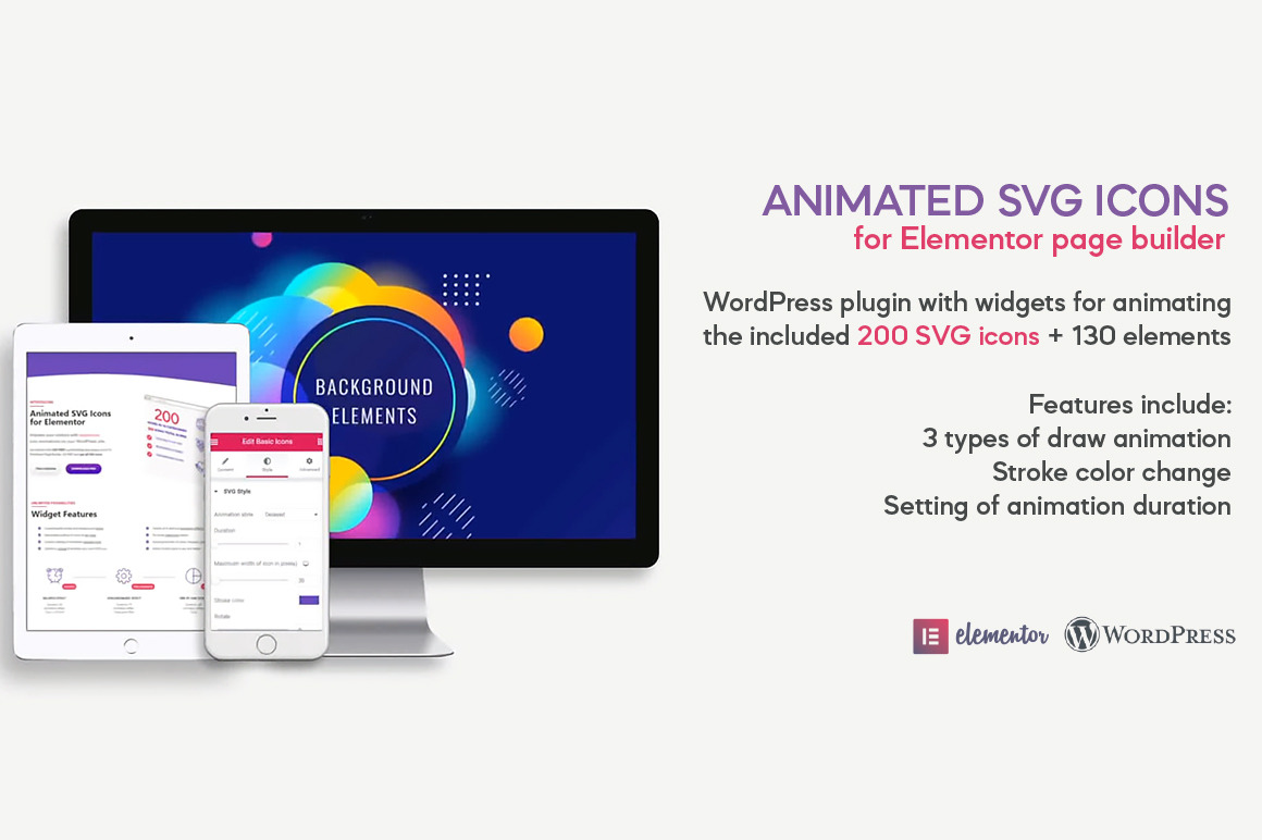 Download Animated Svg Icons For Elementor Creative Wordpress Plugins Creative Market
