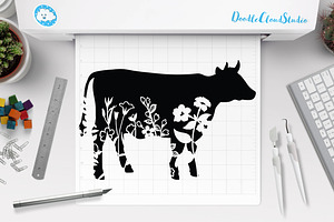 Download Cows Black Watercolor Clip Art Svg Pre Designed Illustrator Graphics Creative Market