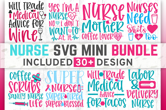 Download Nurse Svg Design Bundle Pre Designed Illustrator Graphics Creative Market