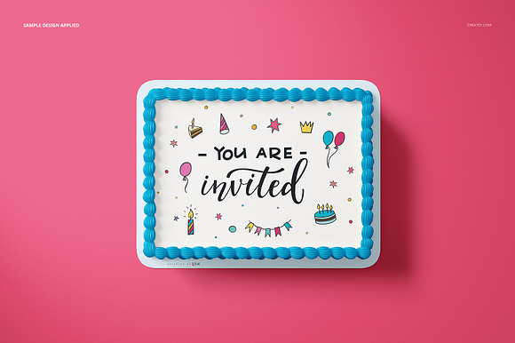 Download Edible Cake Topper Mockup Set Creative Photoshop Templates Creative Market