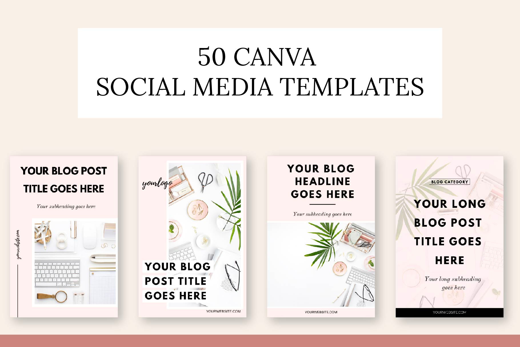 Pinterest + Canva Social Media pack | Templates & Themes ~ Creative Market