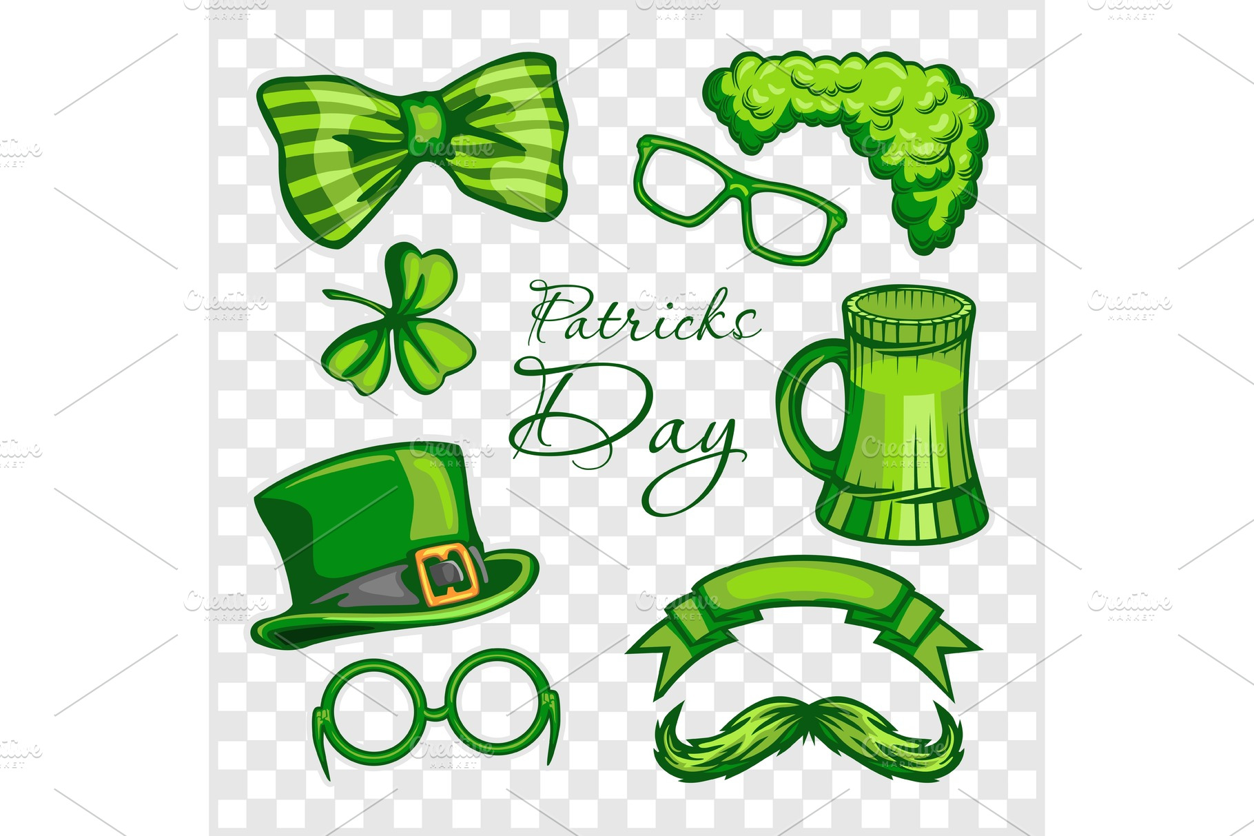 Set Of St Patricks Day Elements Vector Graphics ~ Creative Market 