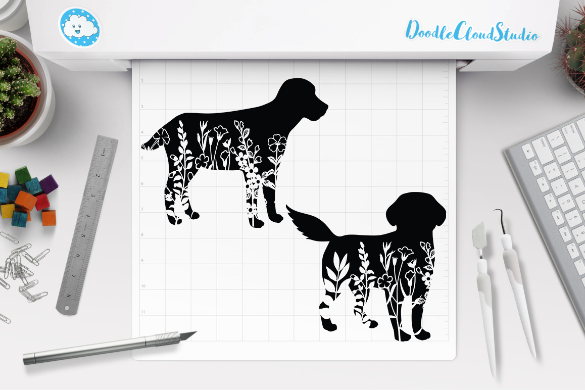 Download Floral Dog SVG Cut Files,Dog Clipart | Pre-Designed ...