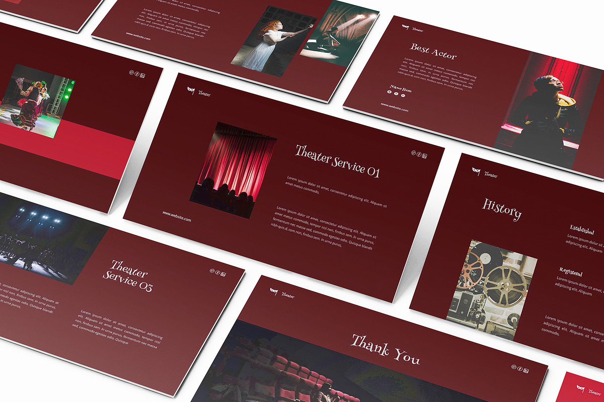 Theater Google Slides Template Creative Google Slides Templates