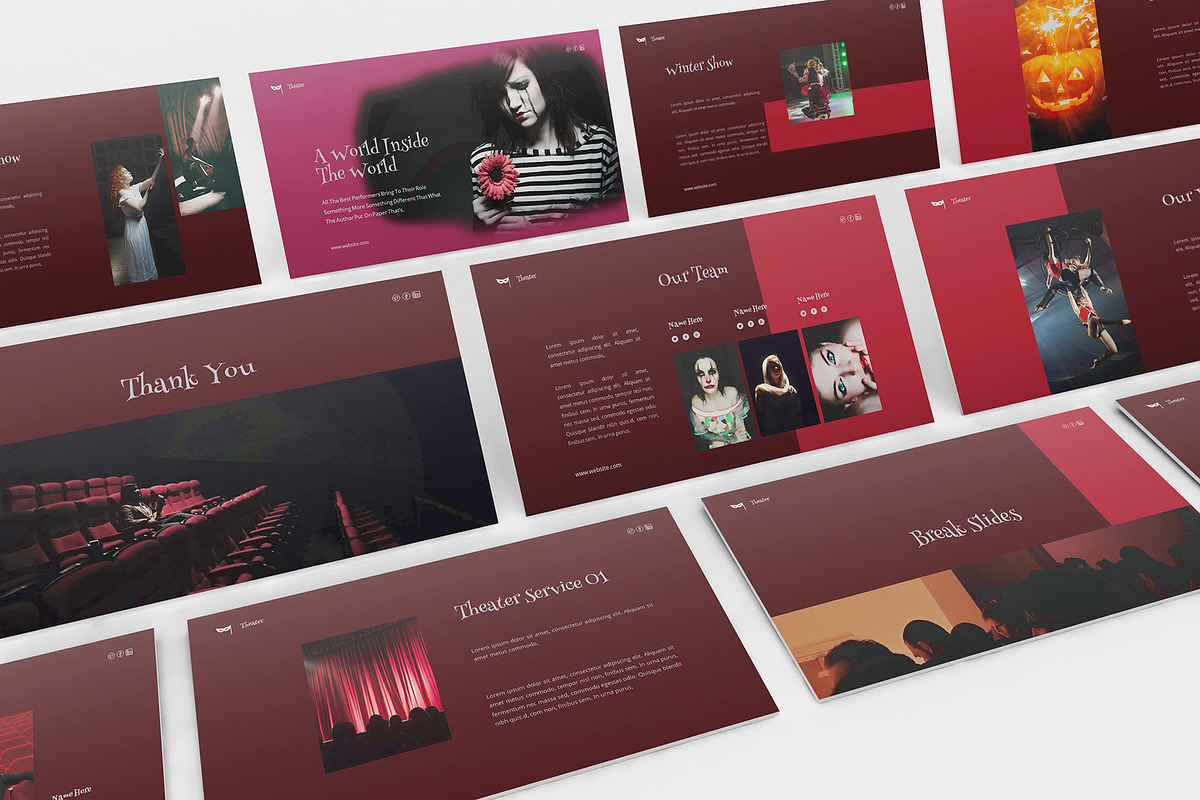 Theater Google Slides Template Creative Google Slides Templates