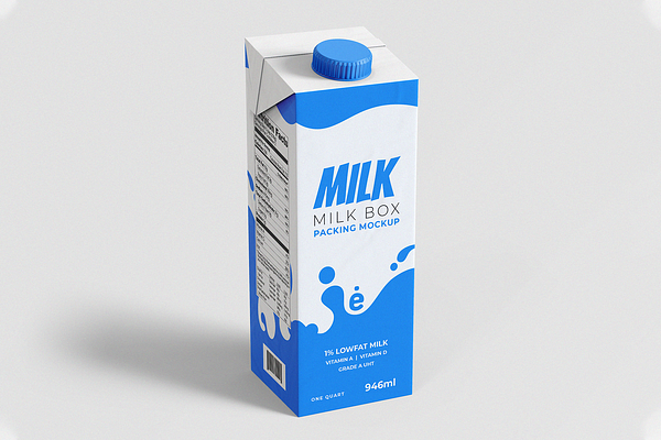 Download Milk Box Mock-Up Template | Creative Photoshop Templates ...