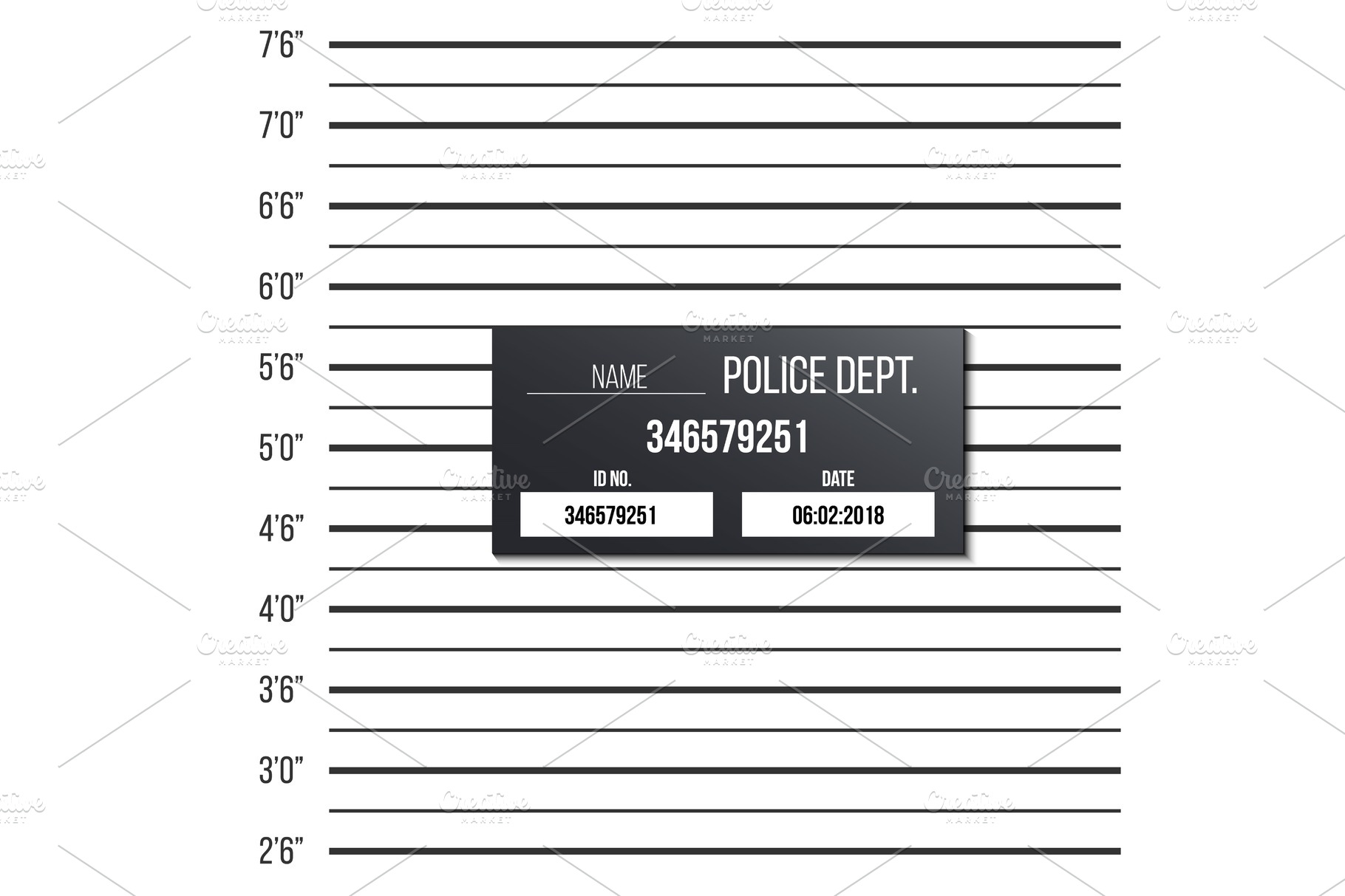 Police lineup, mugshot table. | People Illustrations ~ Creative Market