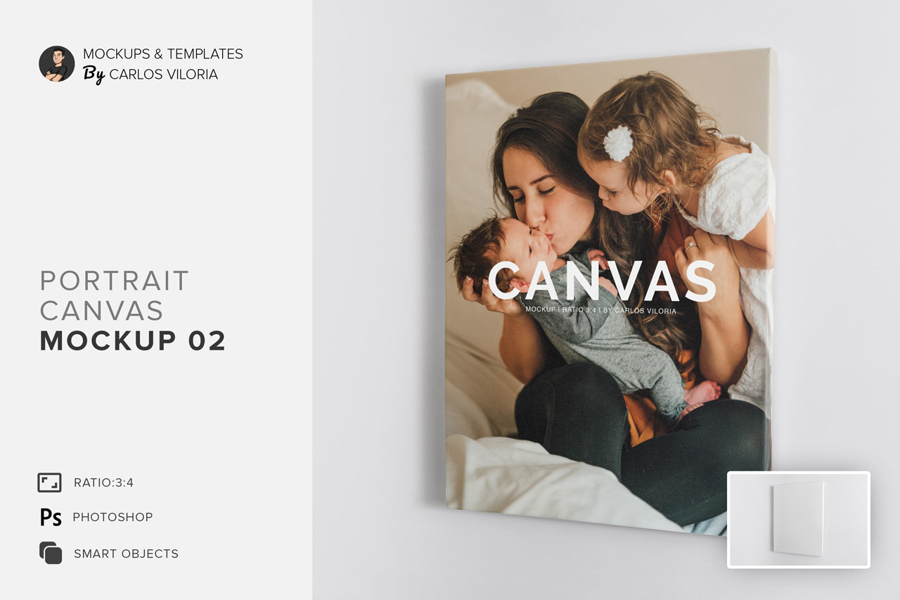 Square Canvas Ratio 1x1 Mockup 03