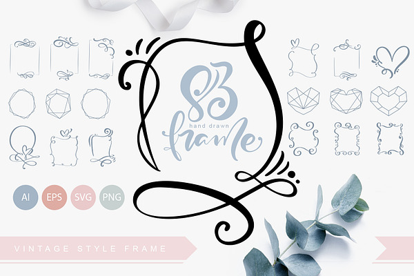 Download Hand Drawn Vintage Svg Frames Pre Designed Photoshop Graphics Creative Market Yellowimages Mockups