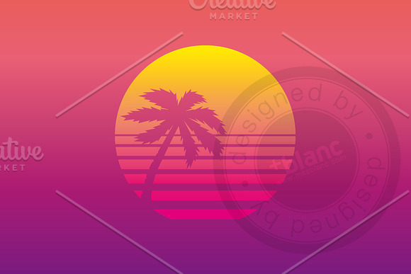 Retro Sunset Designs with Runners Graphic by jugo's shop · Creative Fabrica