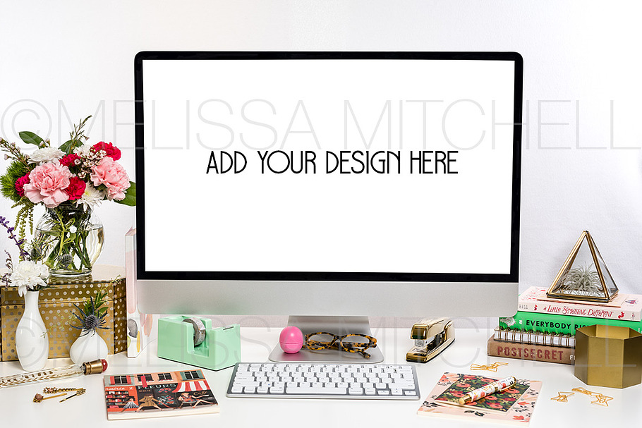 Simple & Chic Style iMac Mockup #02 | Creative Canva Templates ~ Creative Market