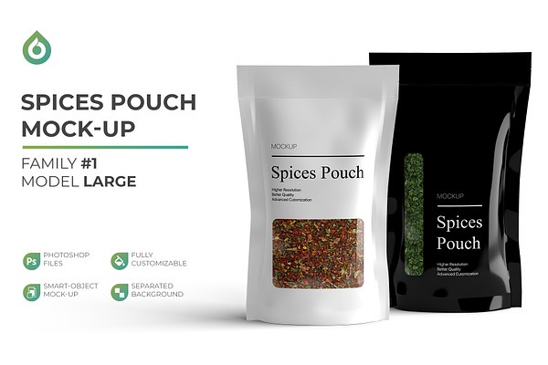 Download Spices Pouch Doypack Mockup Creative Photoshop Templates Creative Market