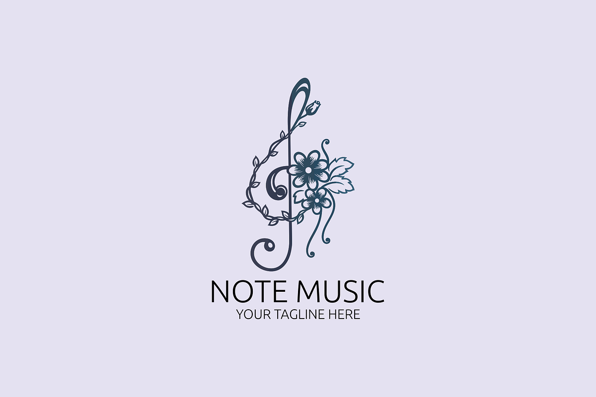 Note Music Logo | Creative Illustrator Templates ~ Creative Market