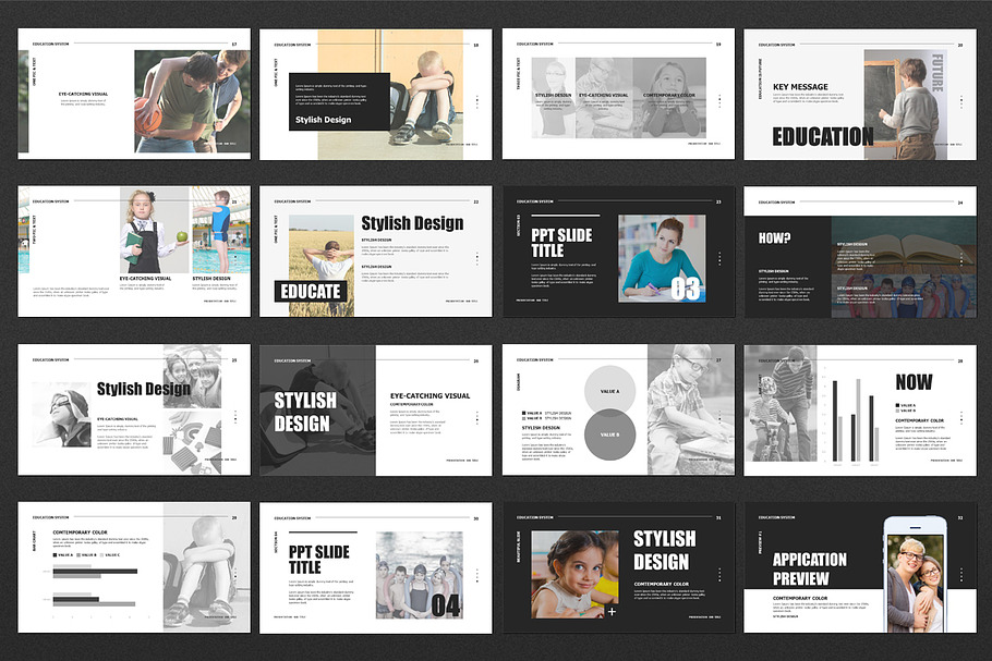 Simple presentation on education | Creative Presentation Templates ...