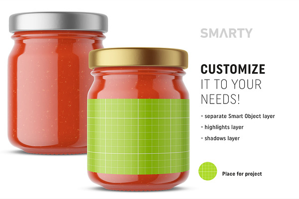 Download Tomato pasta food jar mockup | Creative Photoshop Templates ~ Creative Market